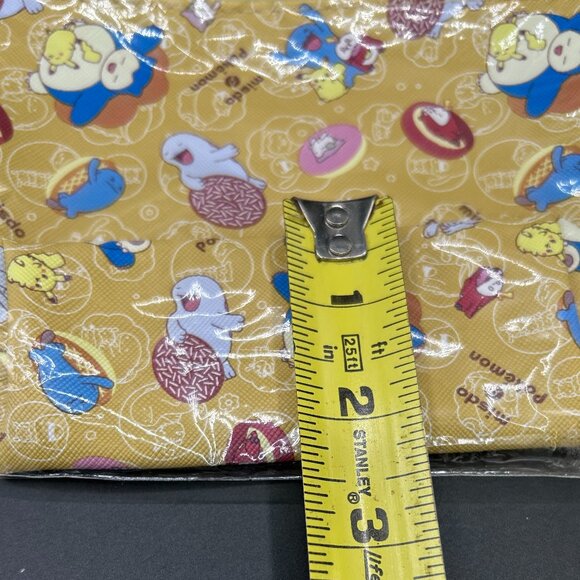 Pokémon x Mister Donut Collab Zipper Wallet Coin Purse Snorlax Pikachu New - Picture 8 of 8